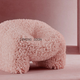 A rendering of a pink Hortensia armchair by Argentinian designer Andrés Reisinger.